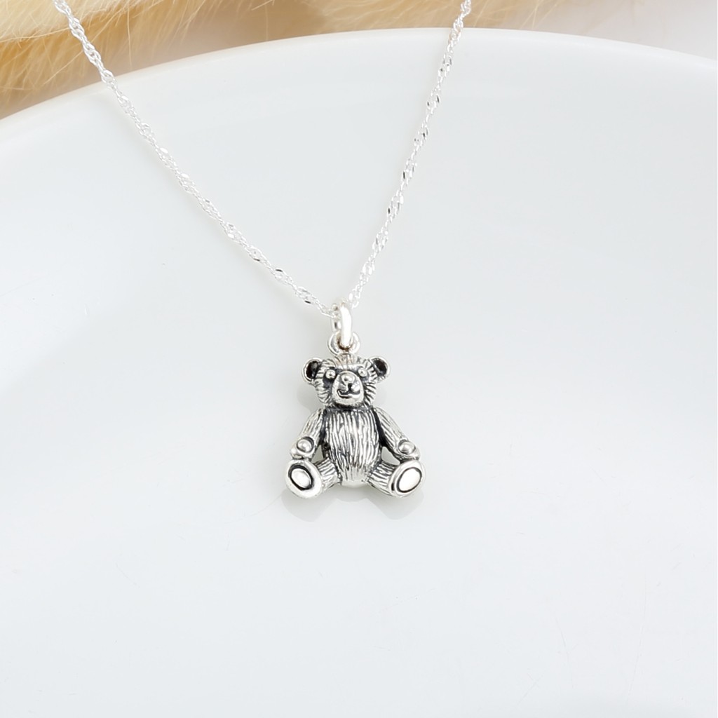 【Angel & Me】手工 泰迪熊 Teddy bear s925 純銀項鍊 生日 情人節 禮物, , large