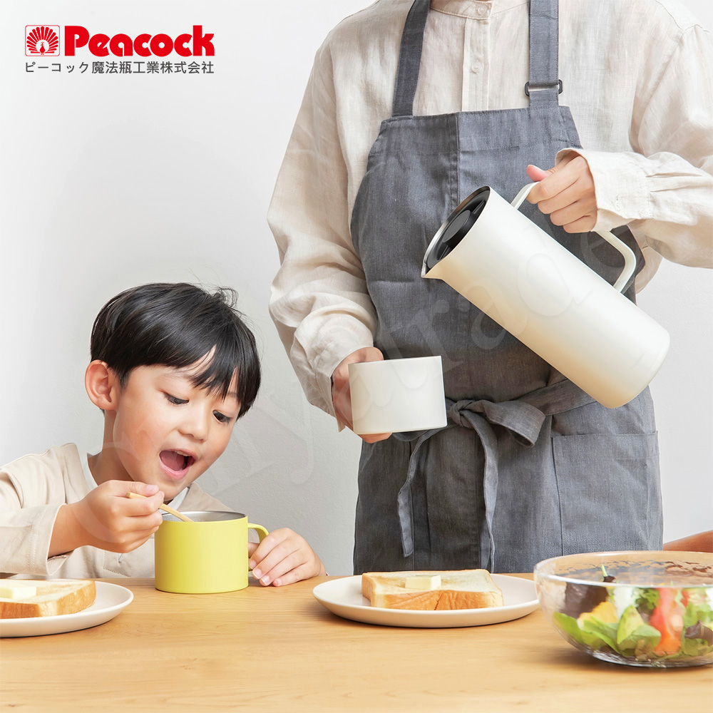 【日本孔雀Peacock】日本限定 Living Pot 時尚保溫壺 不鏽鋼水壺 桌上壺 1.0L-任選, , large