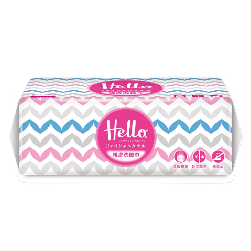Hello親膚洗臉巾70抽, , large