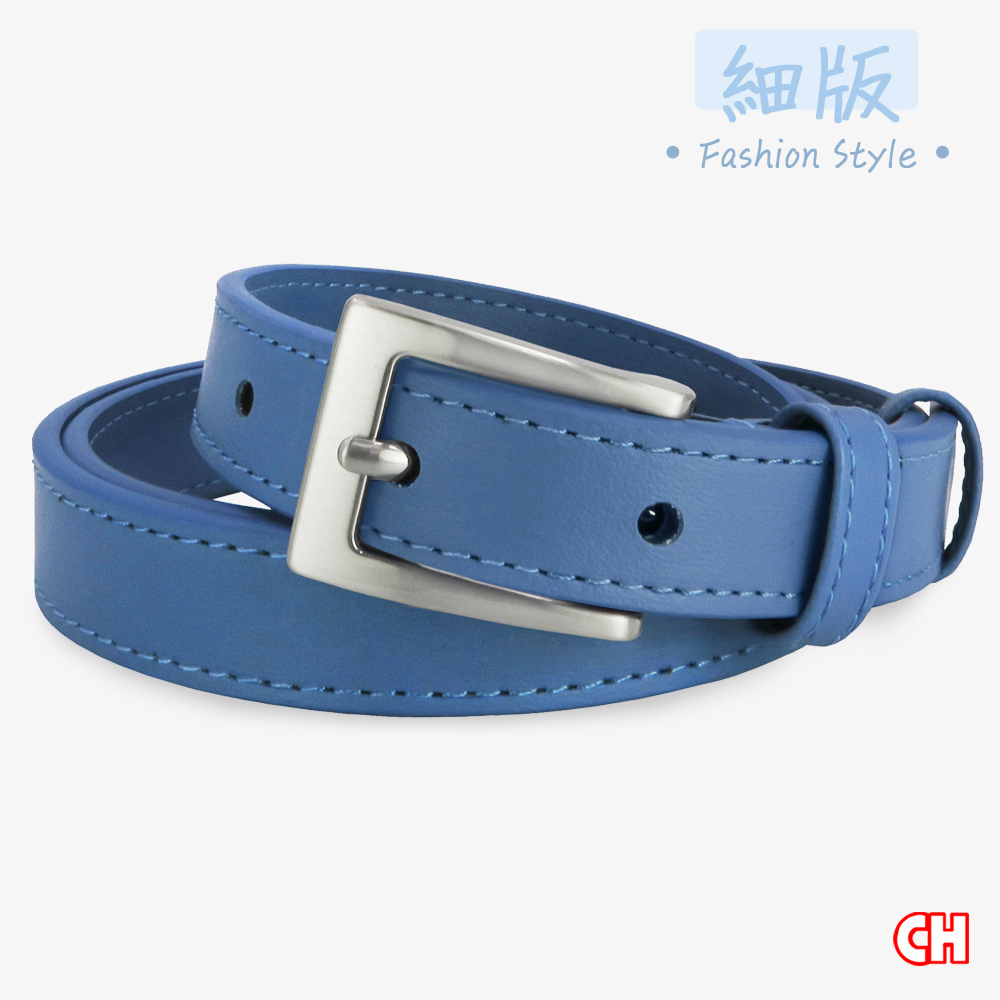 【CH-BELT 銓丞皮帶】柔情淡雅 細版百搭 流行女生腰帶皮帶(藍), , large