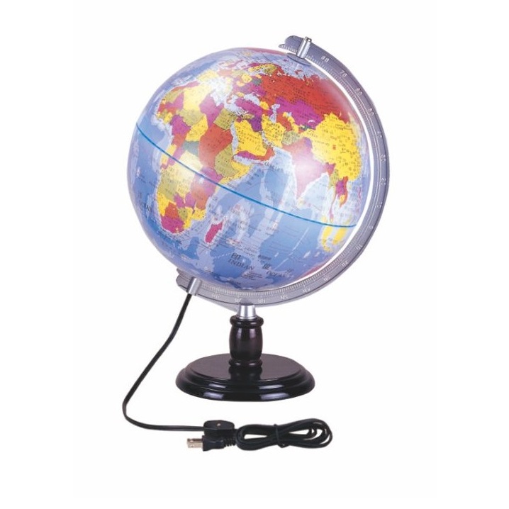 徠福 一次成型地球儀-LED燈光(多款)8"(塑膠座)NO.1151, , large