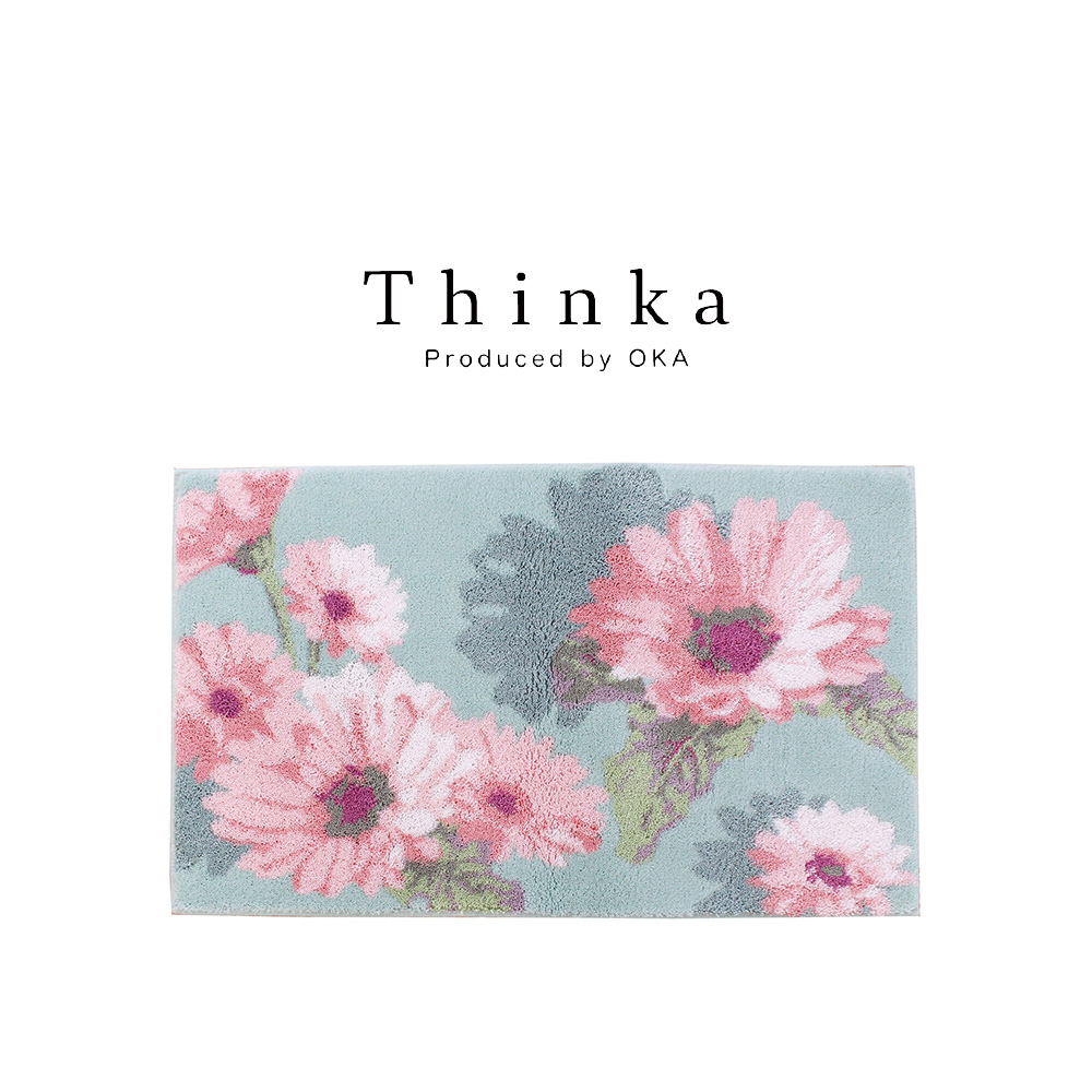 【Oka Japan】Japan-Made Antibacterial & Deodorant Wilton Woven Mat 50×80cm – Classic Rose (Woven on Belgian Looms / Non-Slip Mat Design), , large