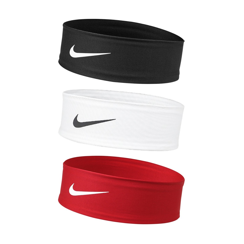 NIKE FURY CLASSIC 頭帶 運動頭帶 止汗髮帶 健身 訓練 運動 吸汗 乾爽 透氣 彈性 止滑 黑 白 紅, , large