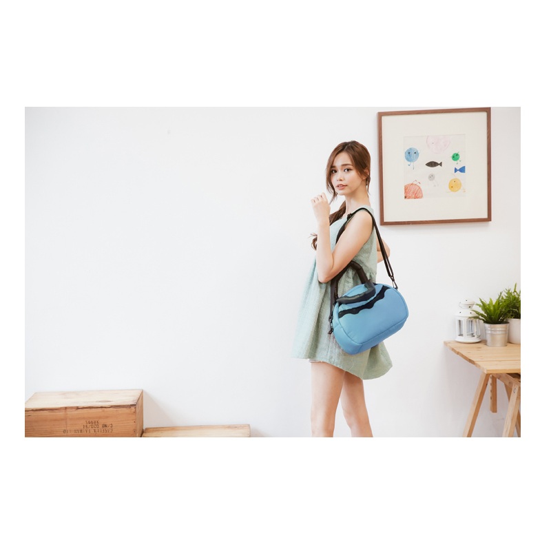 【iwow】 Ribbon Handy Tote / Acid blue, , large