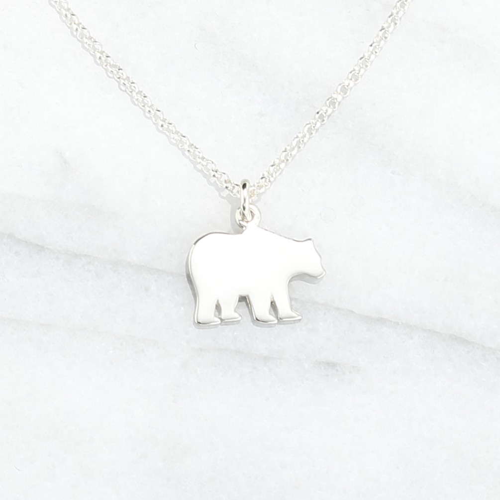 【Angel & Me】可愛北極熊 (大) Polar Bear s925 純銀 項鍊 情人節 禮物, , large
