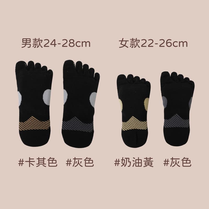 [凱美棉業] 美麗諾羊毛氣墊五趾襪 女款 單入 灰色 22-26cm, , large