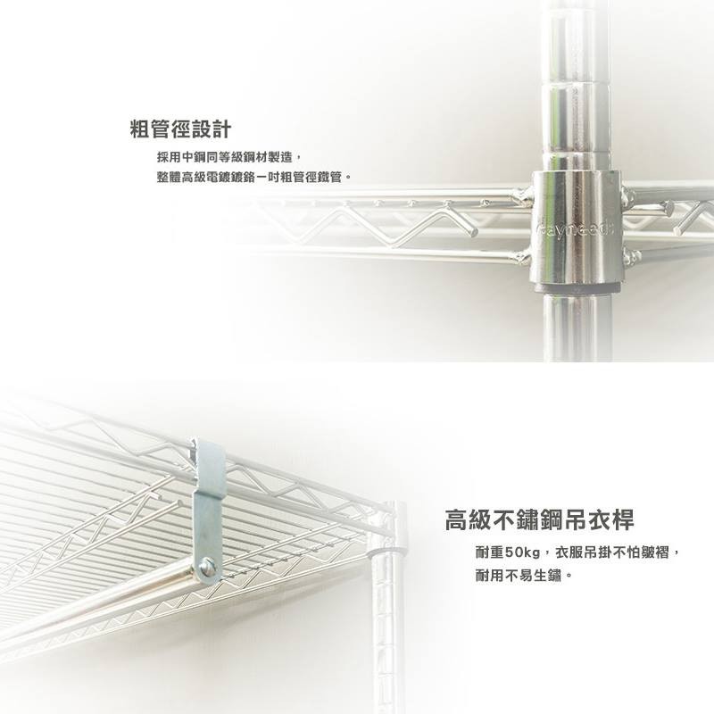【Y HOUSE】150x45x180公分 超強耐重中間加強三層雙桿衣架 衣櫥, , large