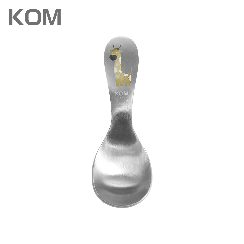 【KOM】小動物大胃王304不鏽鋼兒童圓匙3入(湯匙/多款任選), , large