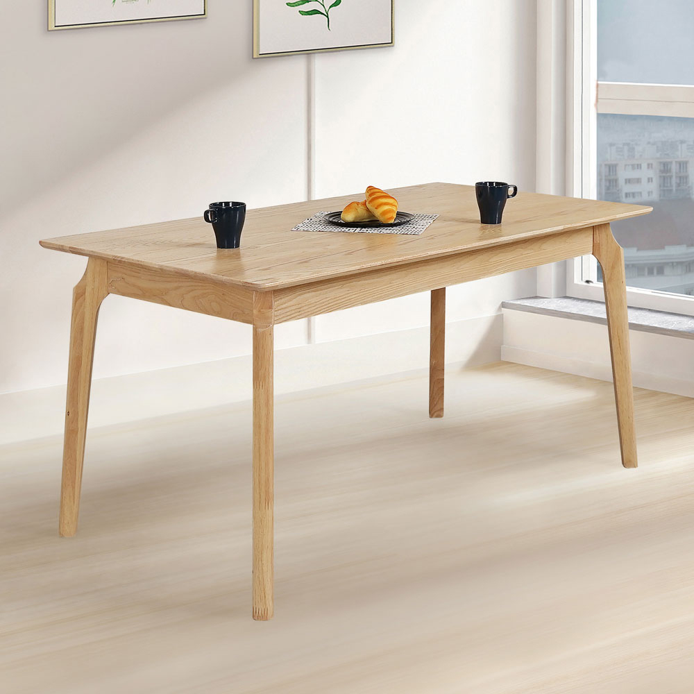 【Homelike】喜家居150cm實木餐桌(2535), , large