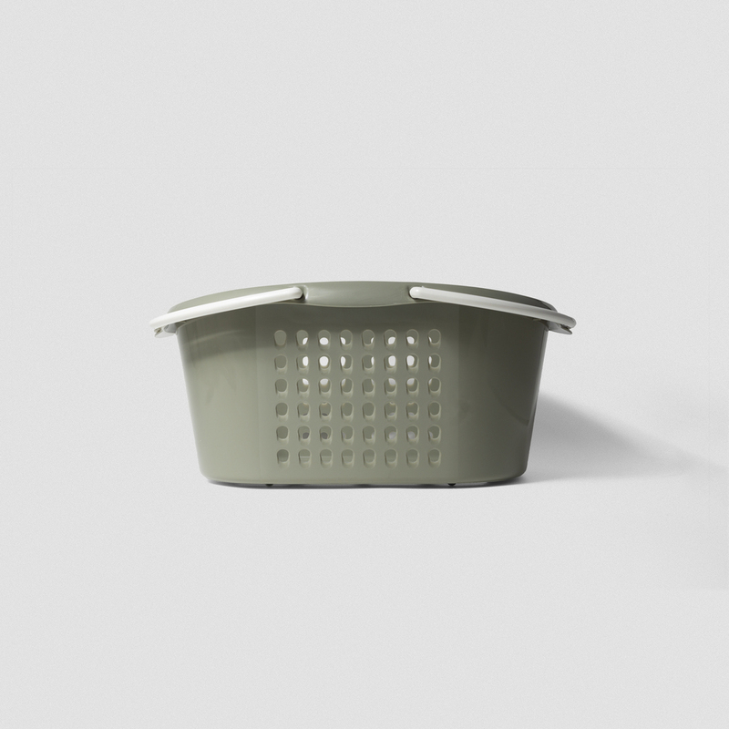 GINII基尼|多功能衛浴橢圓提籃 S 3.9L 莫蘭迪綠/沐浴籃 洗澡籃 置物籃 手提收納 洗漱用品 提籃 收納籃, 莫蘭迪綠, large