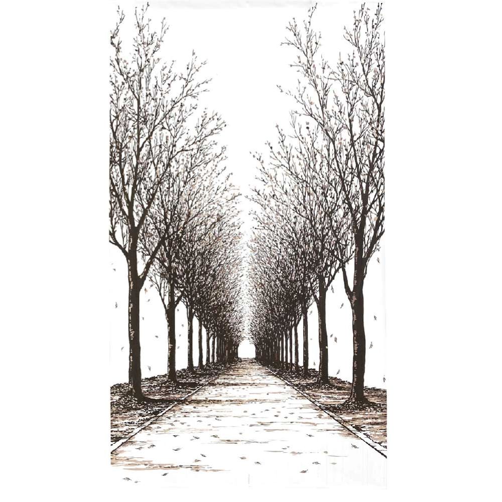 日本製【コスモ】長門簾《冬林步道》, , large