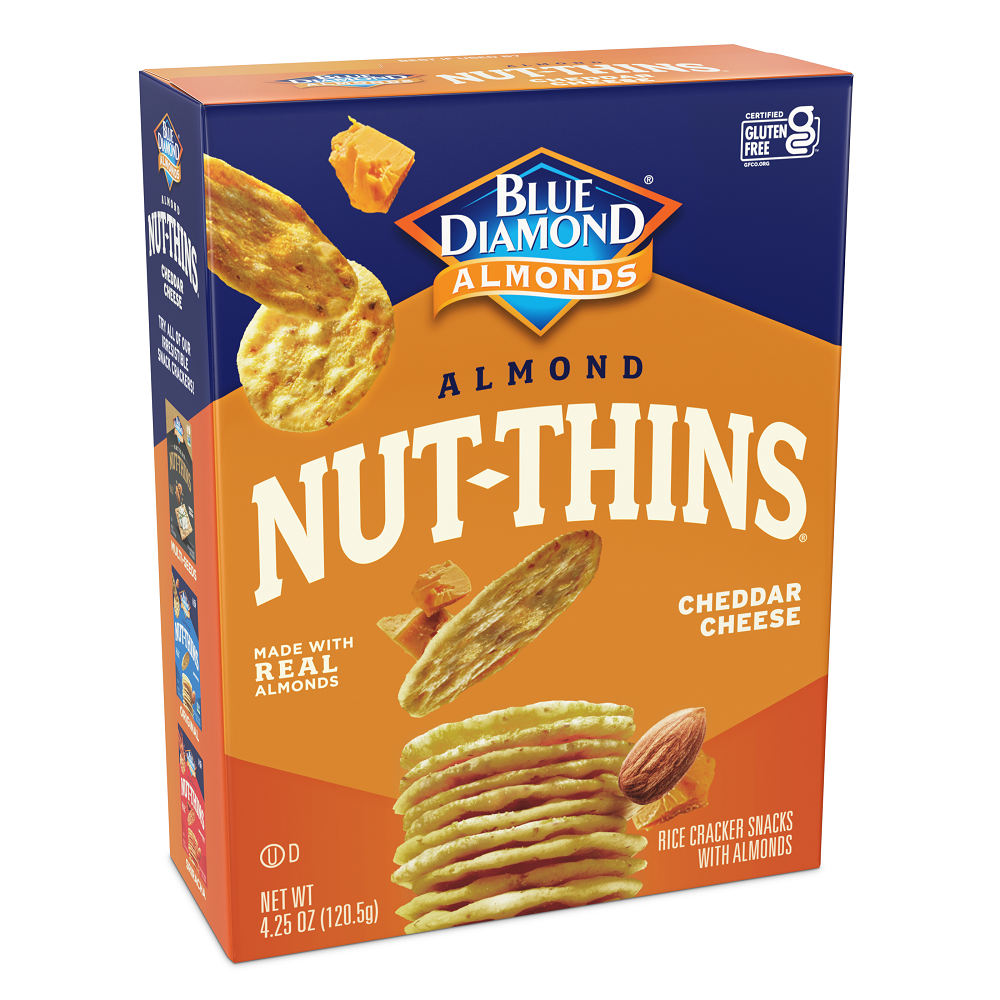 Blue Diamond Nut Thins Cheddar Cheese, , large
