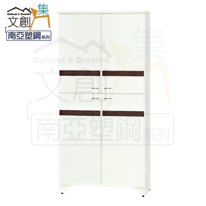 【文創集】米妮 環保3尺南亞塑鋼四門高鞋櫃(客約商品), , large