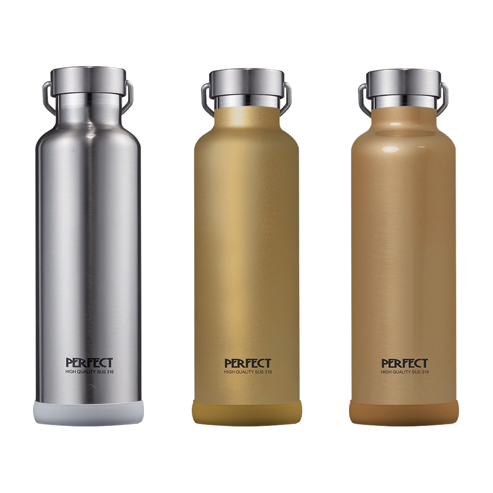 PERFECT 理想牌 極緻316不鏽鋼真空保溫杯保溫瓶 香檳金350cc-Leidea樂德兒, , large