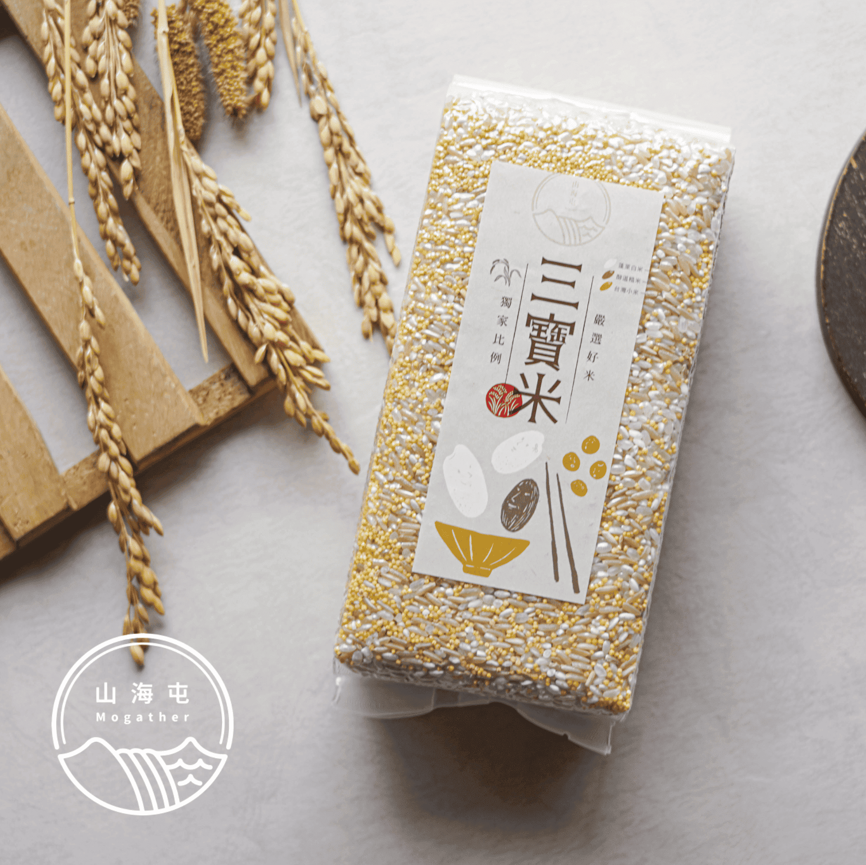 【山海屯】嚴選穀物-三寶米1kg, , large