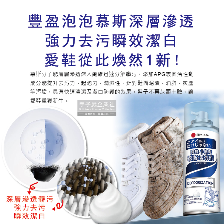 Kobayashi Shoe foam detergent 280ml, , large