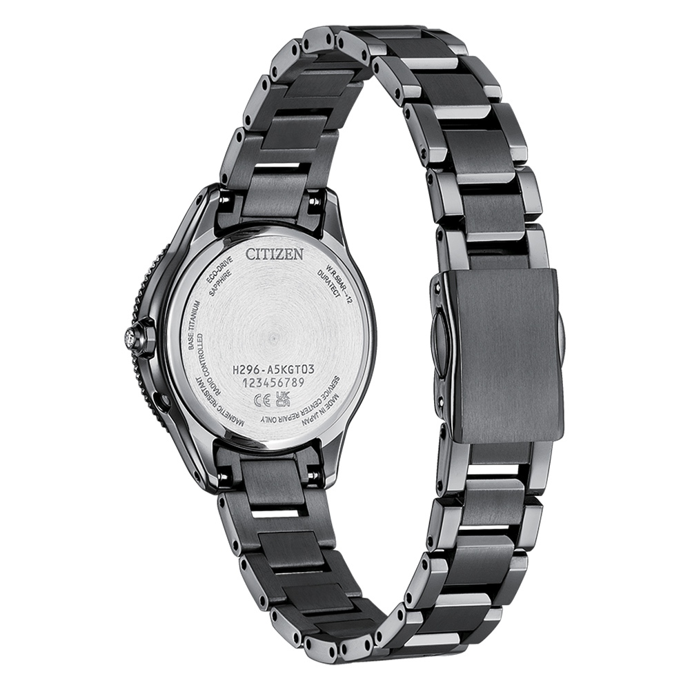 CITIZEN 星辰 100週年限量宇宙幻彩 xC 鈦金屬光動能電波女錶 EE1008-56E, , large