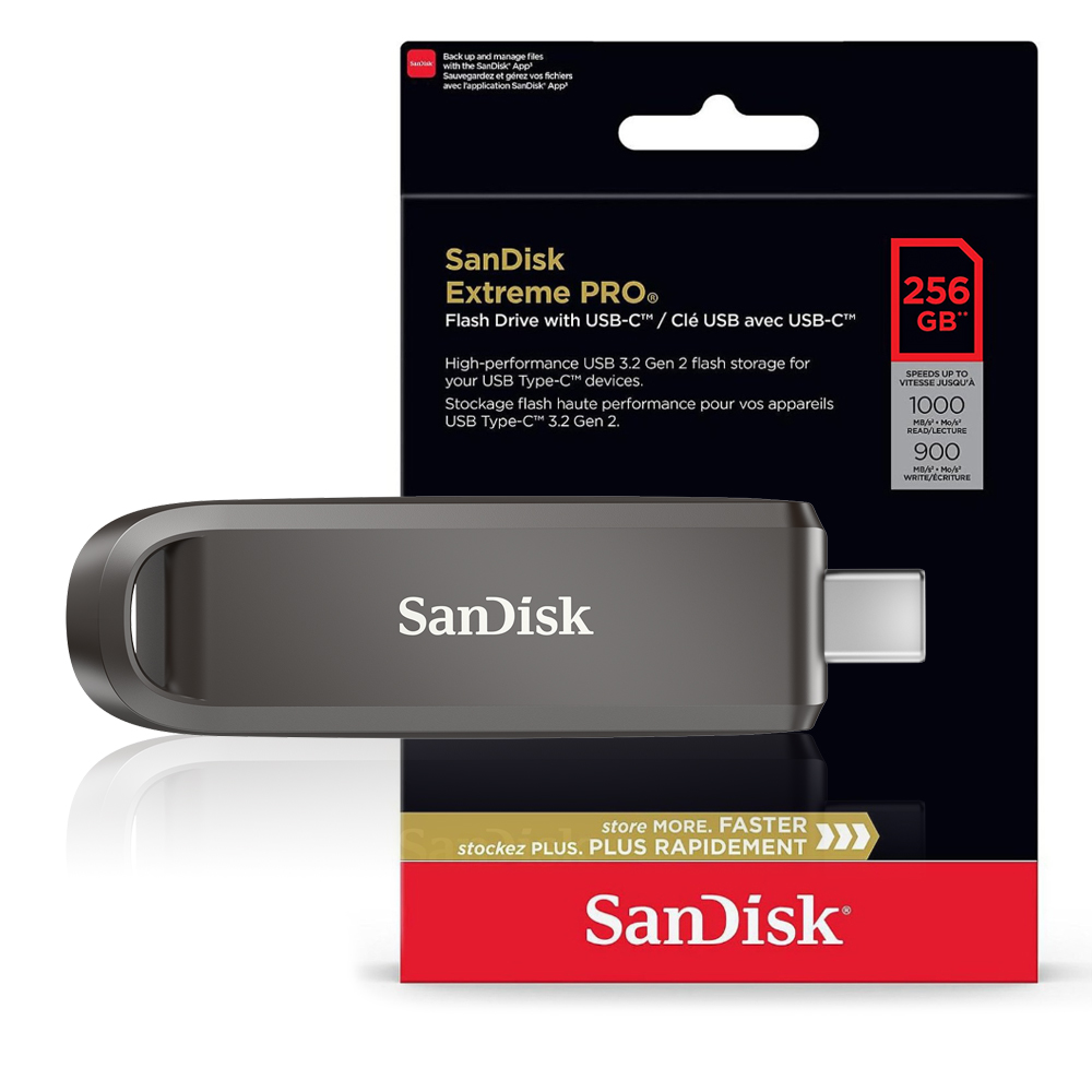 【SanDisk】CZ890 Extreme PRO 256G USB-C 隨身碟 速度高達 1,000MB/s, , large