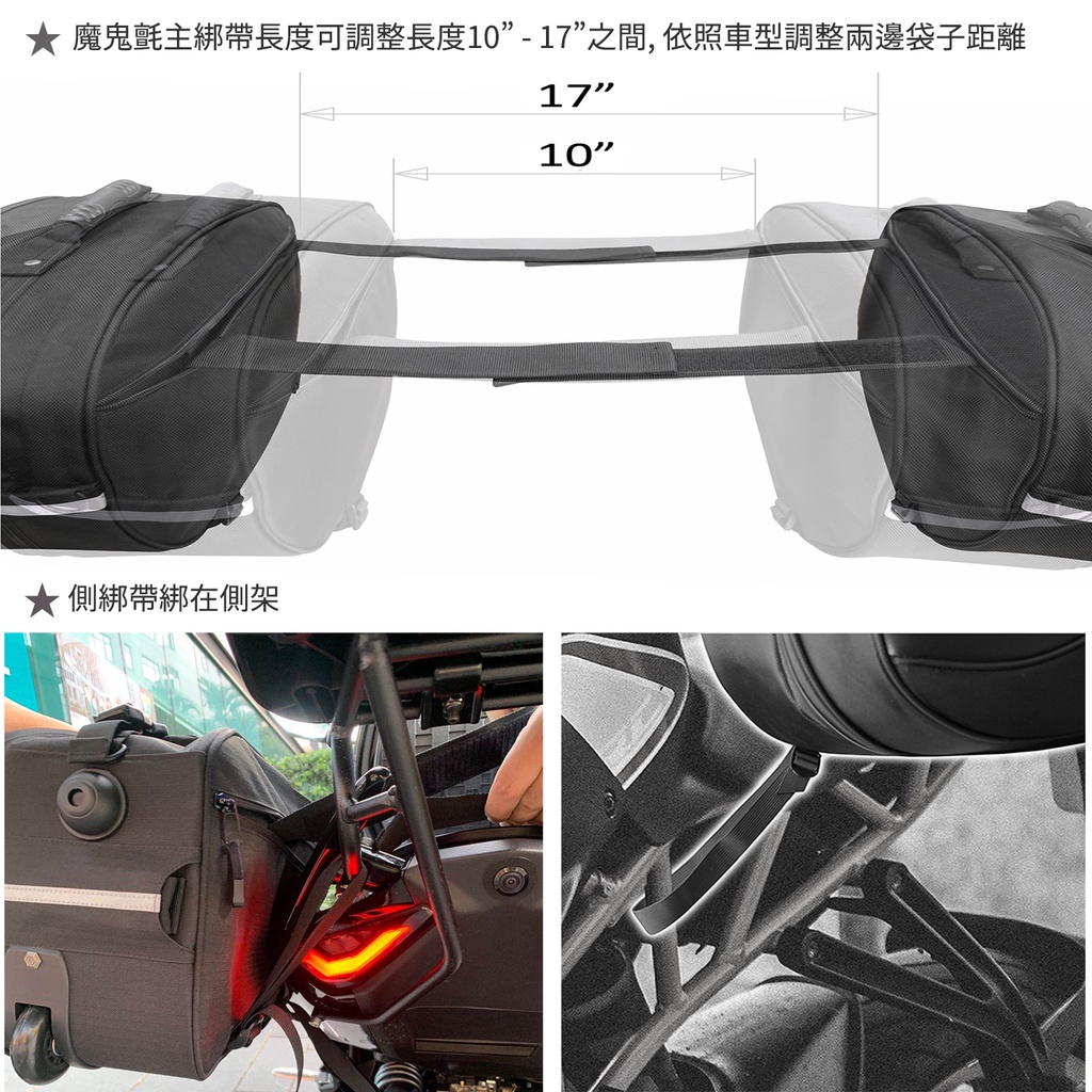 【Niche 樂奇】重機超大拉桿滑輪馬鞍包 大容量 可擴充 防水 露營 旅遊 NMO-2209, , large