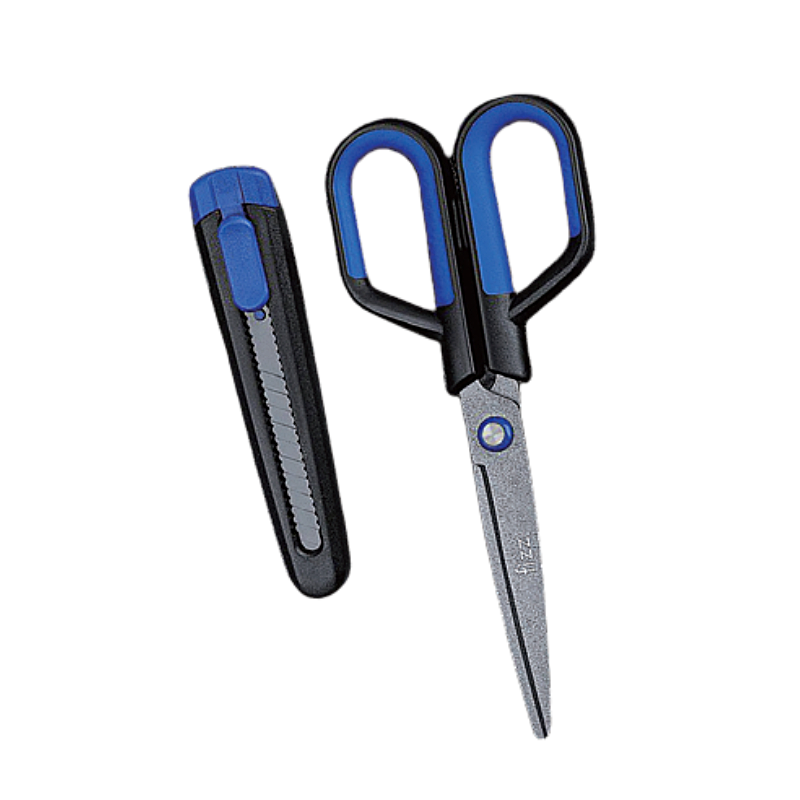 Scissors and utility knife set (2-in-1), , large