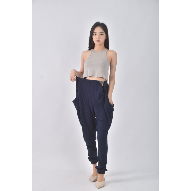 (L) 【德馨私服】puma高腰質感運動藍色長褲二手衣, , large