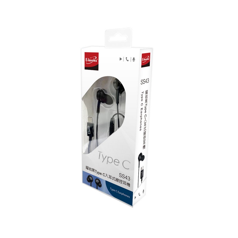 E-books SS43 Type C In-Ear Headphones, , large