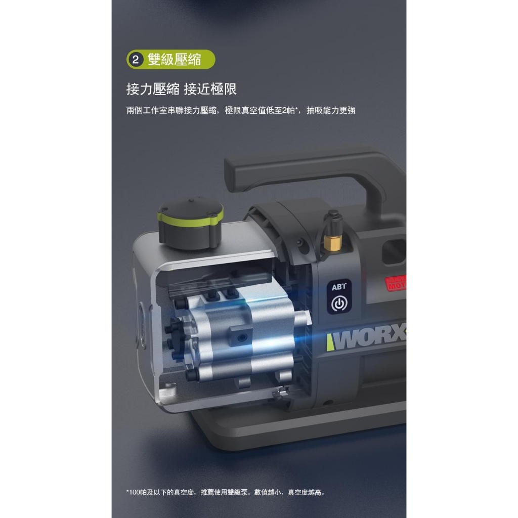 WIN 五金 威克士 WORX WU091 2L無刷真空機 20V 無刷 ABT防逆流 抽真空機 冷氣安裝 抽真空 冷媒, , large