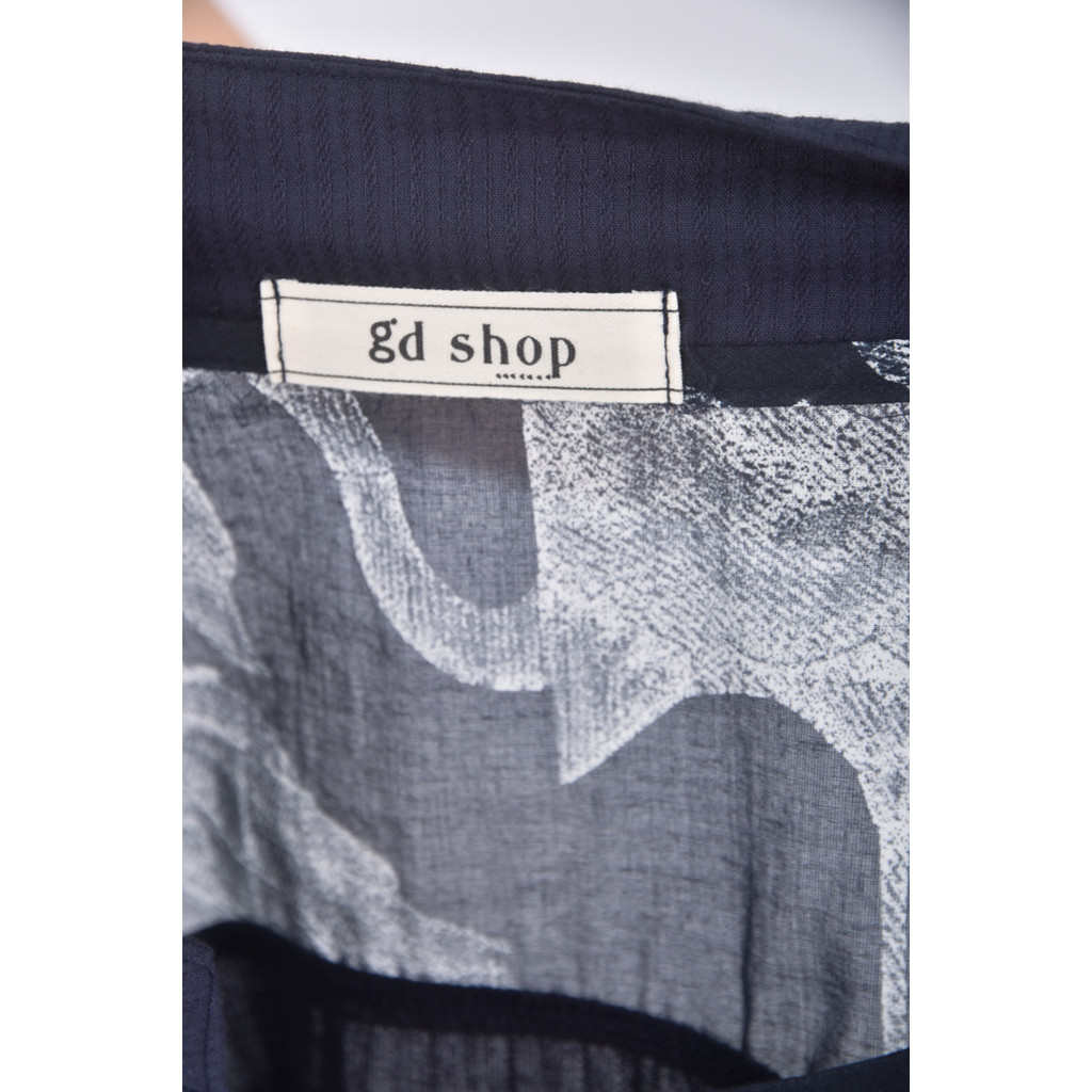 (L) gd shop棉質純棉藍色短袖上衣二手衣, , large