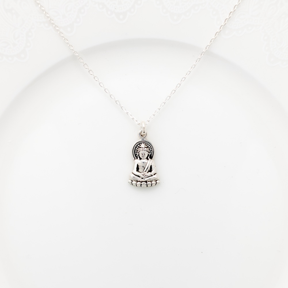 【Angel & Me】佛陀 釋迦摩尼佛 s925純銀項鍊佛像平安母親節禮物, , large
