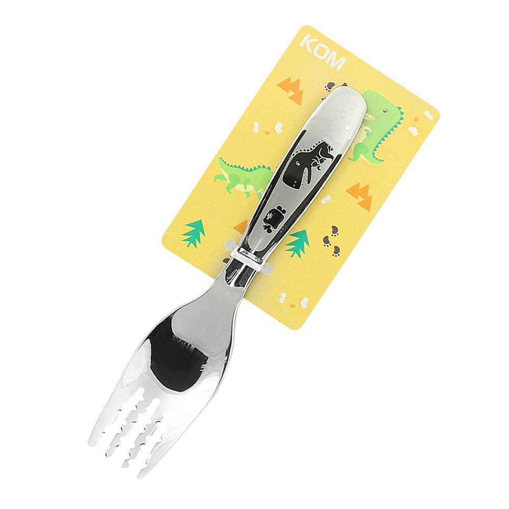 KOM316不鏽鋼兒童叉-恐龍-3入, , large