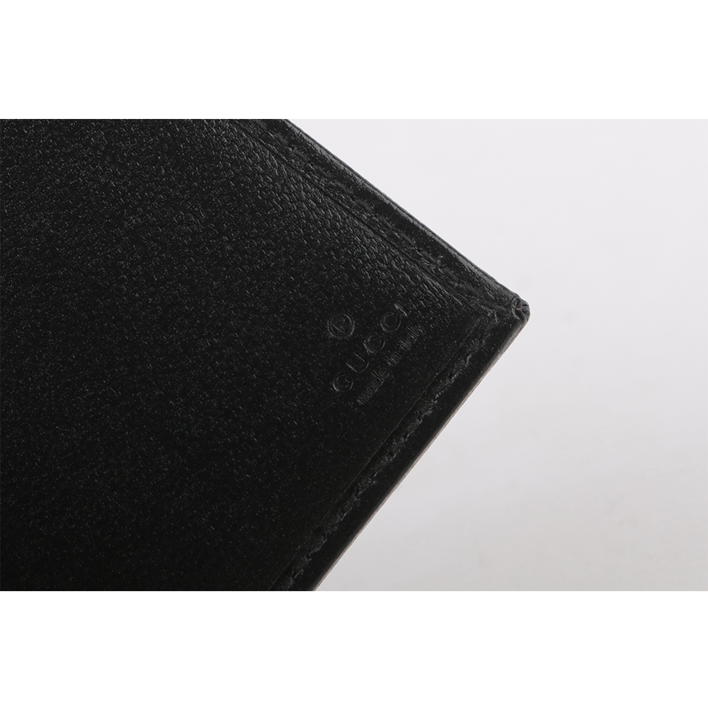 GUCCI Interlocking G Logo 附鈔票層對開名片夾/卡片夾/黑灰色, , large