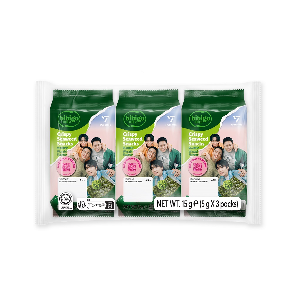 bibigoSEVENTEEN Seaweed Wasabi Flavor, , large