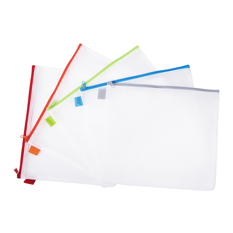 【連勤】PEVA環保無毒夾 A4 網袋 拉鍊袋 12入/打 LCM-A4 - 藍