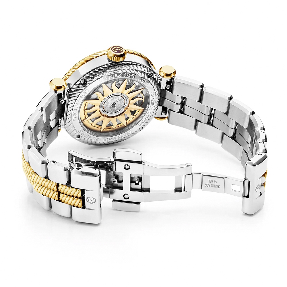 CHARRIOL 夏利豪 St-Tropez系列 運動風鑽石機械錶-36mm SF36AWY.921.004, , large