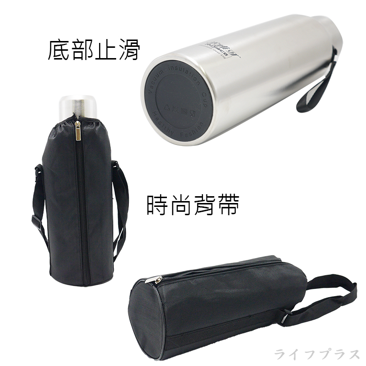 米雅可Koruto 316不鏽鋼真空全鋼保溫瓶-附背帶-2.0L-霧面不鏽鋼色-2入, , large