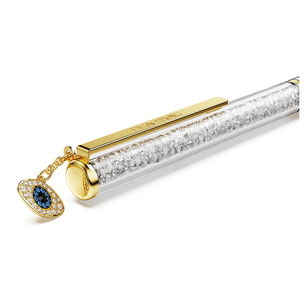 SWAROVSKI 施華洛世奇 Crystalline Evil eye 惡魔之眼吊飾水晶圓珠筆-黑色墨水(5728729), , large