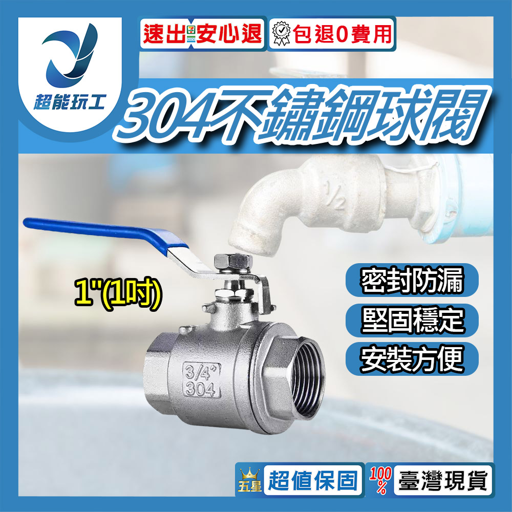 304 stainless steel veneer with internal threads (1 inch) at both ends, DN25, , large