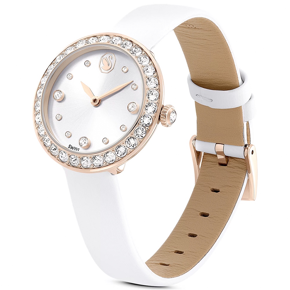 SWAROVSKI 施華洛世奇 Matrix Tennis 水晶錶圈手錶 女錶-30mm(5710103), , large