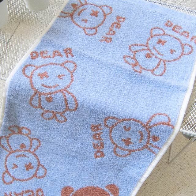 [Kaimei Cotton Industry] Randomly excellent pure cotton untwisted yarn absorbent children's towel/bath towel/face towel-Punk Bear, , large