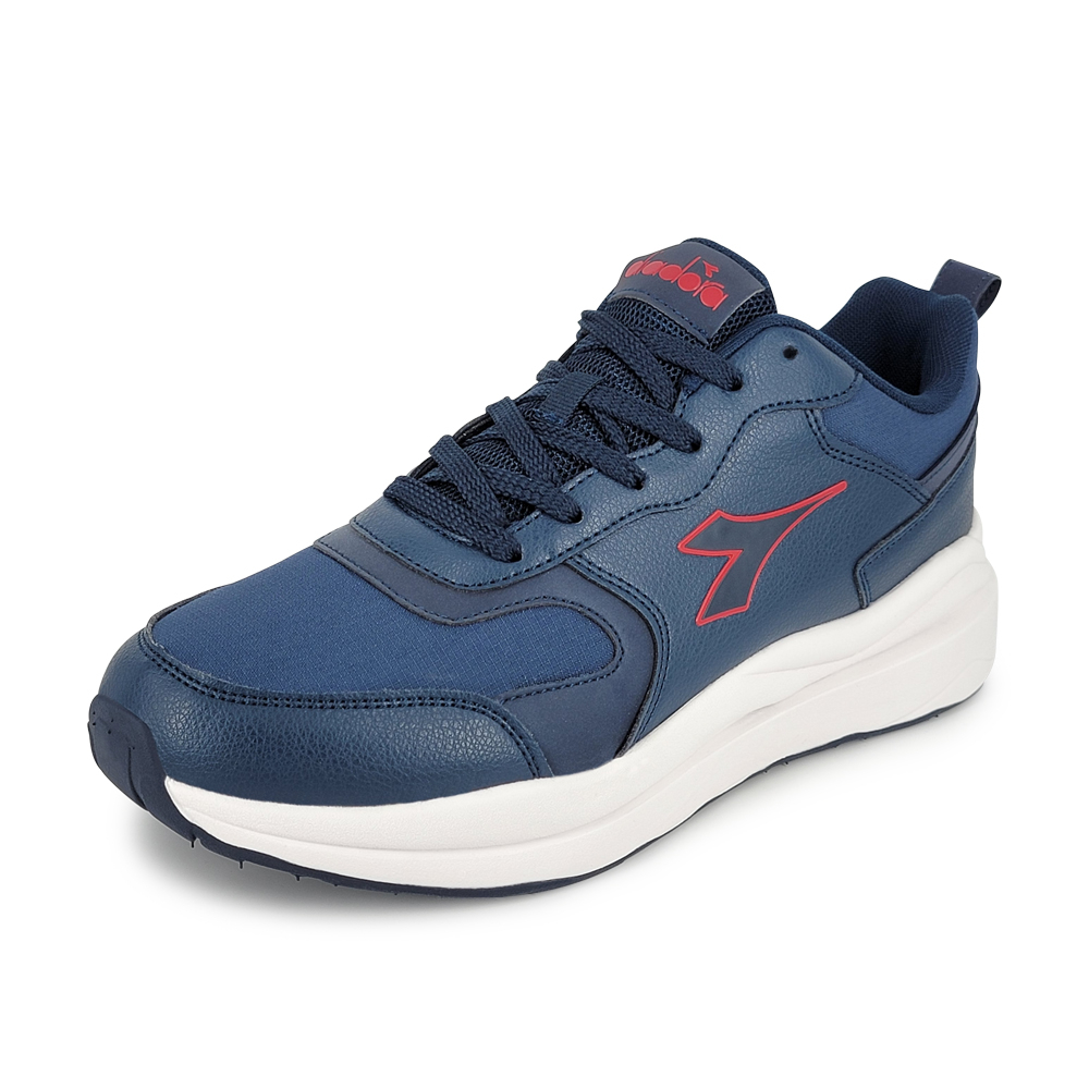 DIADORA迪亞多那 防潑水復古運動鞋 男運動鞋 男鞋 時尚 反光 寬楦 高腳背 輕量 吸震 減壓 彈力棉鞋墊 藍 灰, , large