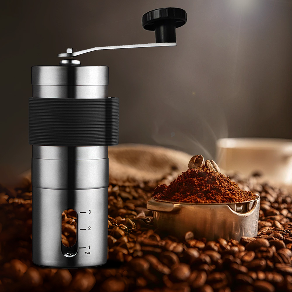 【上手家居】手搖磨豆機 不鏽鋼原色(研磨機/手磨咖啡機), , large