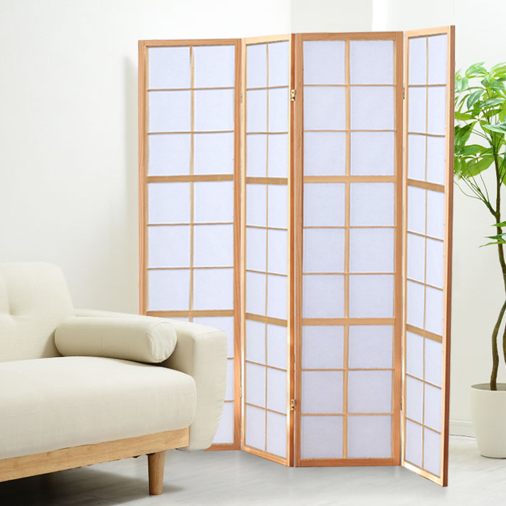《C&B》大正田72格和風四面屏風/台灣生產-原木色, , large