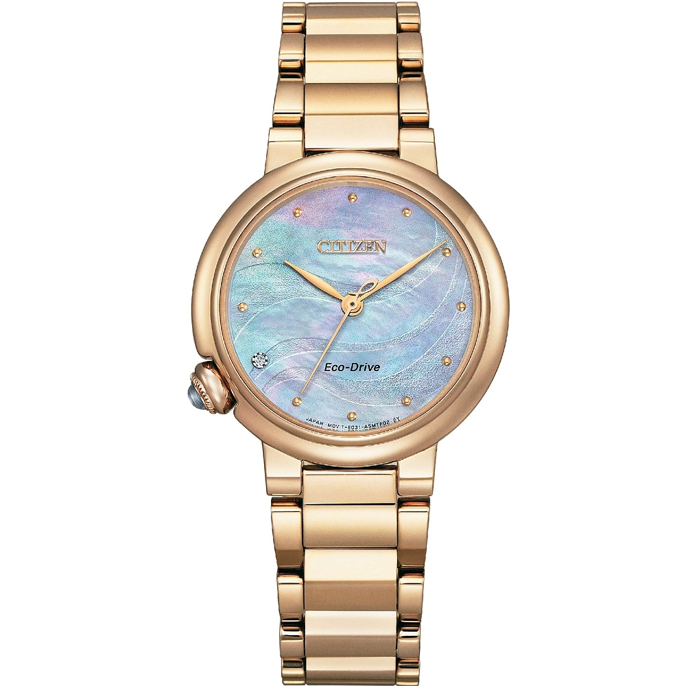 CITIZEN 星辰  L系列 秋川之美 光動能大三針女錶 EM0919-85Y