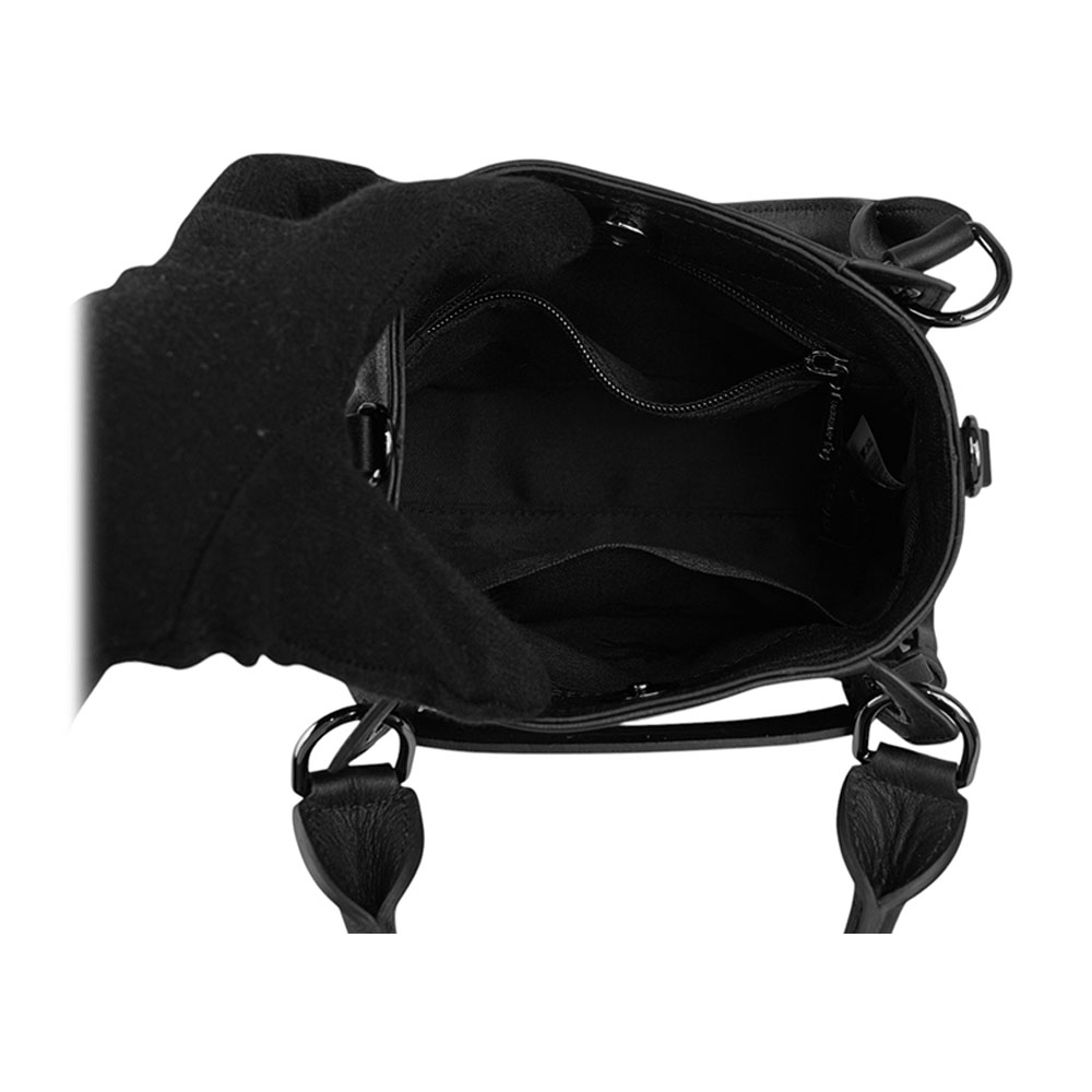 LONGCHAMP 3D XS Logo 壓印小牛皮迷你二用包/黑色, , large