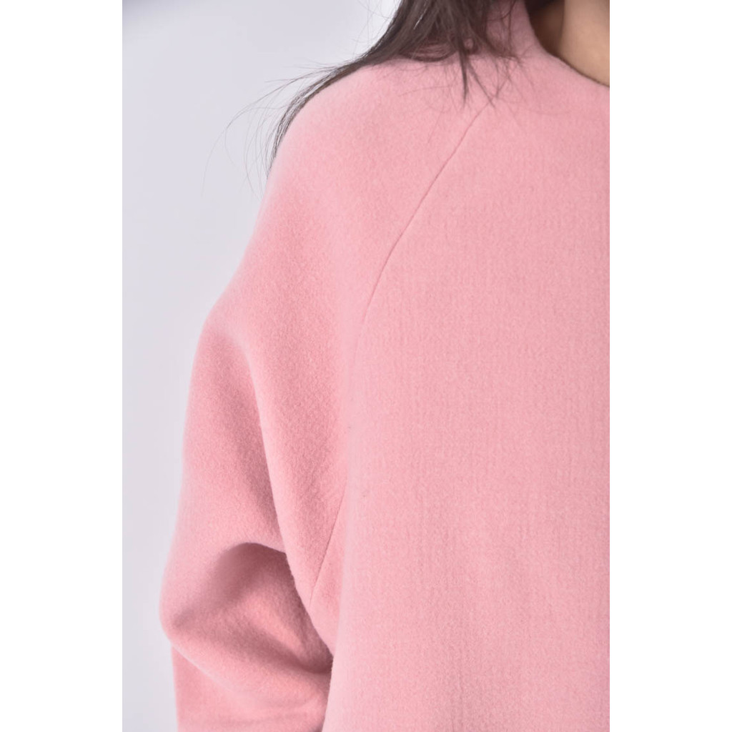 (XL) 後拉鍊粉色長袖上衣二手衣, , large