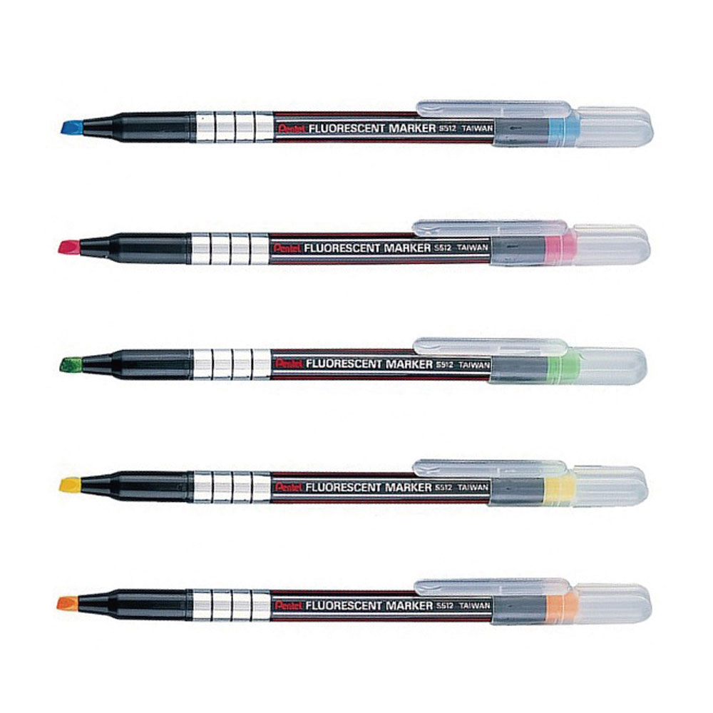 【Pentel 飛龍】螢光筆 1.0~3.5mm 48支/件 S512 - 粉, , large