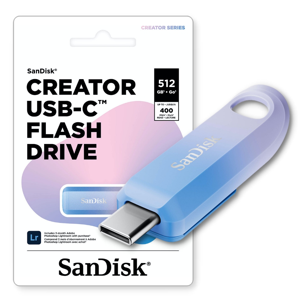【SanDisk】CZ75C Creator 512G USB Type-C 隨身碟 高達 400MB/s, , large
