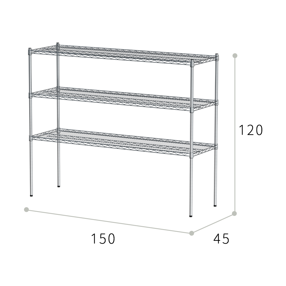 【Y HOUSE】150x45x120cm heavy-duty three-layer iron rack heavy-duty rack heavy-duty iron rack, , large