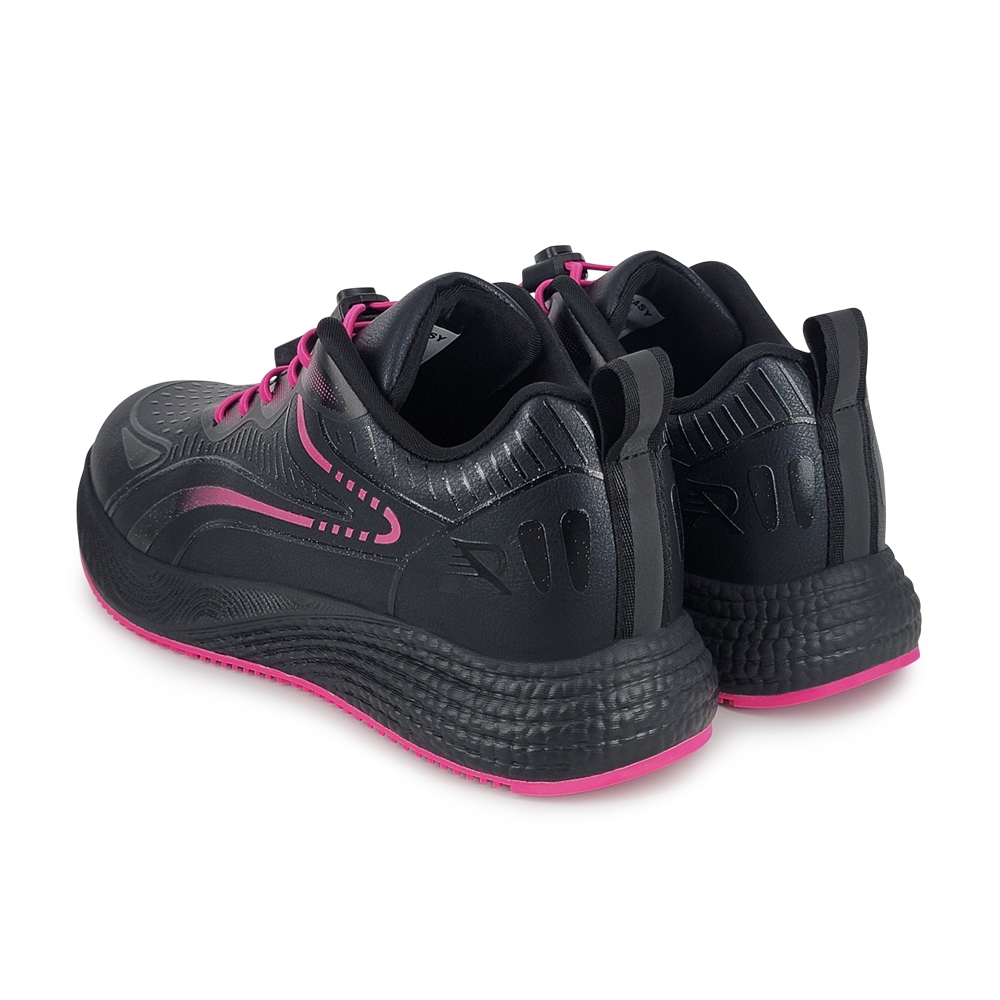 ROAD EASY 磁能健康女鞋 女運動鞋 女鞋 休閒鞋 健走鞋 反光 保護後跟 穴位按摩 血液循環 SRC防滑 黑桃, , large