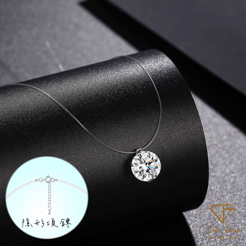 【CF鑽飾】項鍊 莫桑鑽《人魚之淚》1克拉 項墜, , large